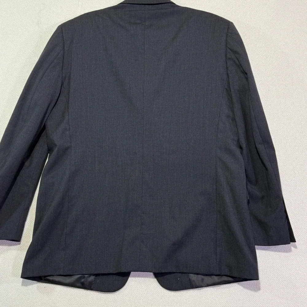 VERSINI‎ Men's 44R Charcoal Grey 100% Wool Blazer Suit Jacket Made in Vietnam